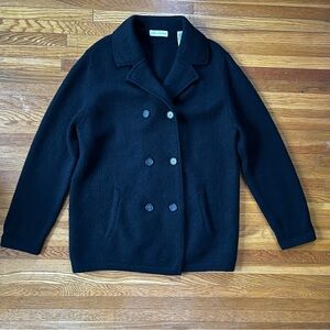 Lord & Taylor Black Wool Sweater Coat